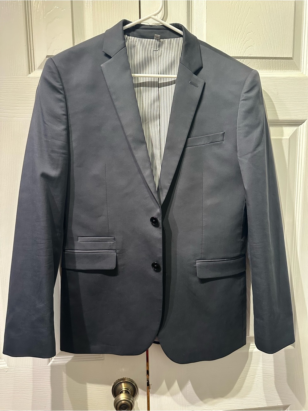 Express Men's Charcoal Gray Two-Button Blazer